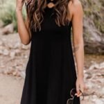 Women's Dresses Casual Halterneck Off-Shoulder Pocket Dress